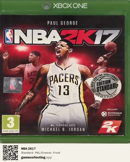 NBA 2K17 Xbox One, France box front