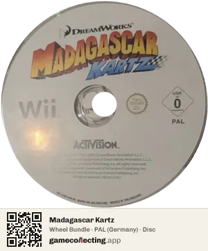 Madagascar Kartz Nintendo Wii, PAL disc