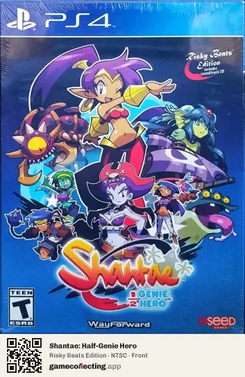 Shantae: Half-Genie Hero PlayStation 4, NTSC box front