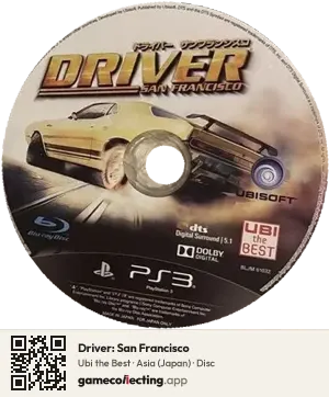 Driver: San Francisco PlayStation 3, Asia disc
