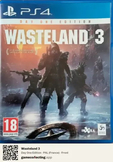 Wasteland 3 PlayStation 4, France box front