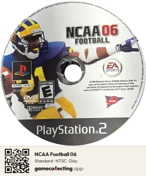 NCAA Football 06 PlayStation 2, NTSC disc