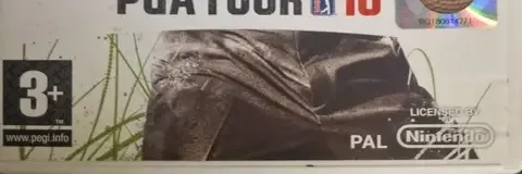 Tiger Woods PGA Tour 10, the PEGI square on its front