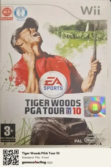 Tiger Woods PGA Tour 10 Nintendo Wii, PAL box front