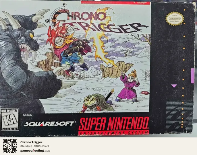 Chrono Trigger Super Nintendo Entertainment System, NTSC box front