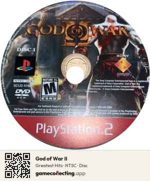 God of War II PlayStation 2, NTSC disc