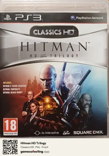 Hitman HD Trilogy PlayStation 3, PAL box front