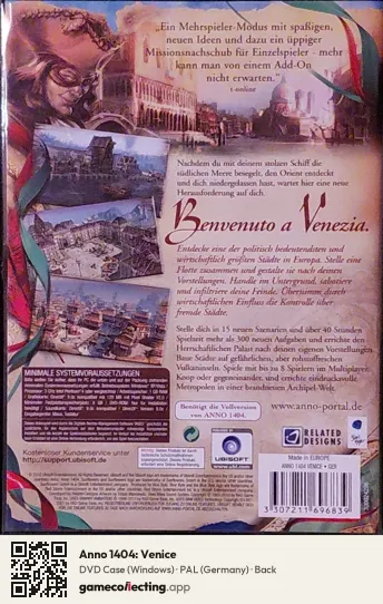 Anno 1404: Venice Computer, Germany box back