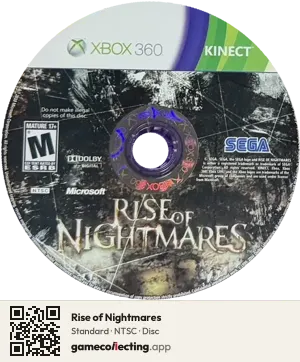 Rise of Nightmares Xbox 360, NTSC disc