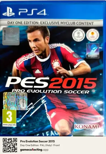 Pro Evolution Soccer 2015 PlayStation 4, Italy box front