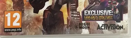 Transformers: Fall of Cybertron, the USK square on its front