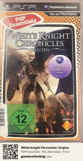 White Knight Chronicles: Origins PlayStation Portable, Germany box front