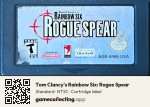 Tom Clancy's Rainbow Six: Rogue Spear Game Boy Advance, NTSC cartridge label