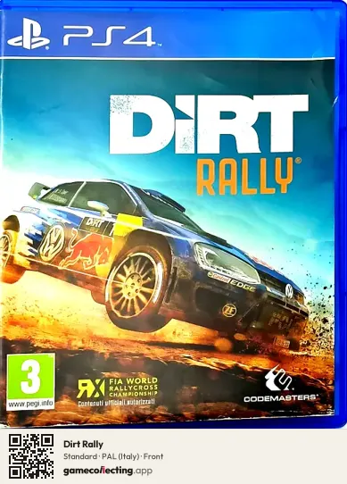 Dirt Rally PlayStation 4, Italy box front