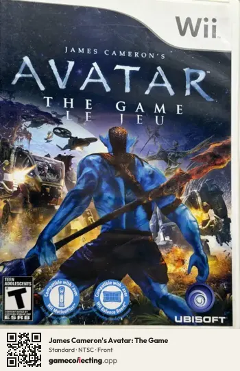 James Cameron's Avatar: The Game Nintendo Wii, NTSC box front