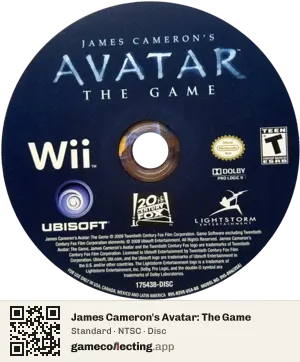 James Cameron's Avatar: The Game Nintendo Wii, NTSC disc