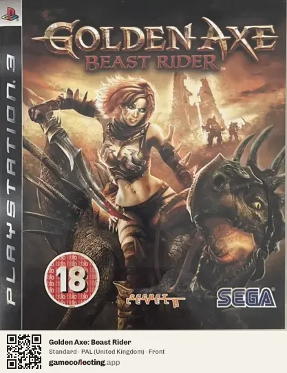 Golden Axe: Beast Rider PlayStation 3, United Kingdom box front