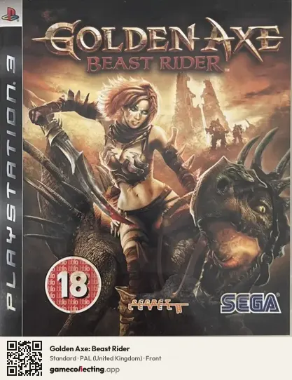 Golden Axe: Beast Rider PlayStation 3, United Kingdom box front