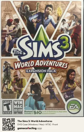 The Sims 3: World Adventures Computer, NTSC box front