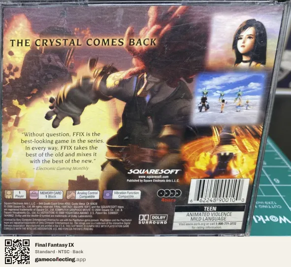 Final Fantasy IX PlayStation, NTSC box back