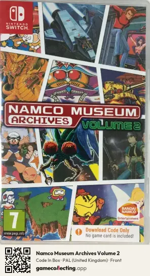 Namco Museum Archives Volume 2 Nintendo Switch, United Kingdom box front