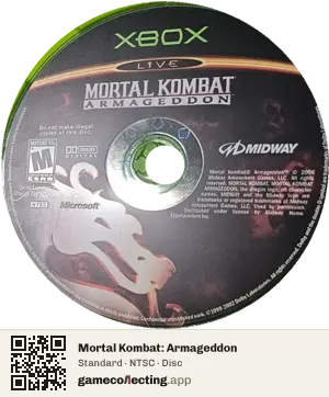 Mortal Kombat: Armageddon Xbox, NTSC disc