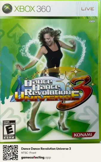 Dance Dance Revolution Universe 3 Xbox 360, NTSC box front