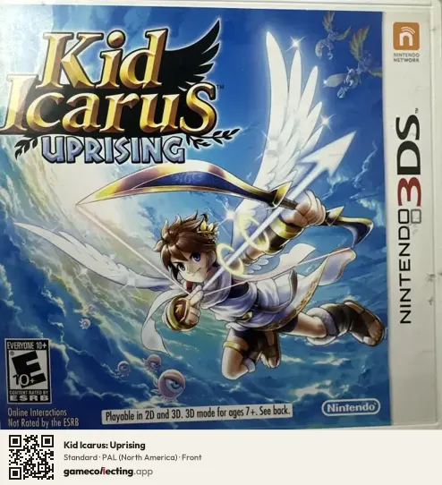 Kid Icarus: Uprising Nintendo 3DS, North America box front