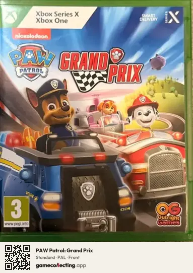 PAW Patrol: Grand Prix Xbox Series X, PAL box front