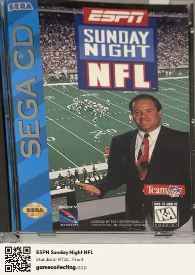 ESPN Sunday Night NFL Sega Mega-CD / Sega CD, NTSC box front