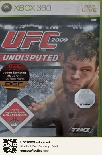 UFC 2009 Undisputed Xbox 360, Germany box front