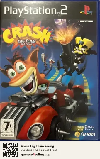 Crash Tag Team Racing PlayStation 2, France box front