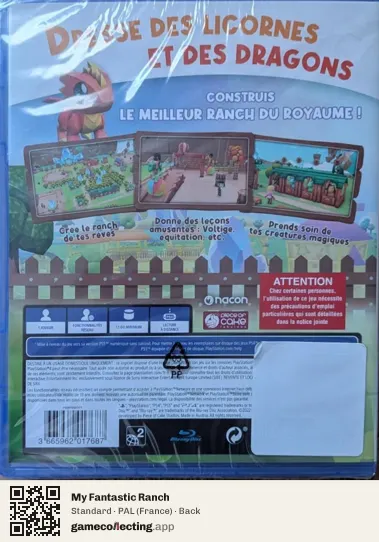 My Fantastic Ranch PlayStation 4, France box back
