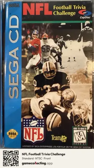 NFL Football Trivia Challenge Sega Mega-CD / Sega CD, NTSC box front