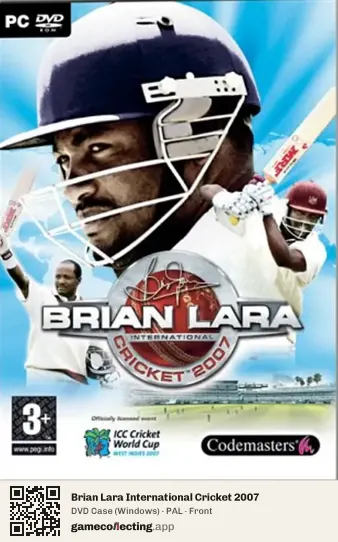 Brian Lara International Cricket 2007 Computer, PAL box front