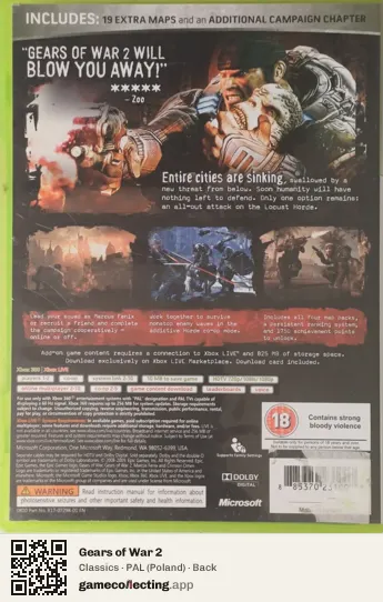 Gears of War 2 Xbox 360, Poland box back