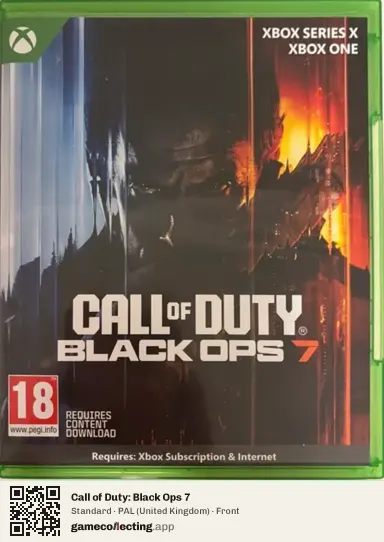 Call of Duty: Black Ops 7 Xbox Series X, United Kingdom box front