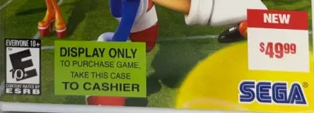 Sega Superstars Tennis, the ESRB box on its front