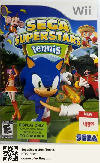 Sega Superstars Tennis Nintendo Wii, NTSC box front
