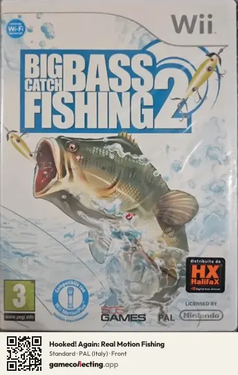 Hooked! Again: Real Motion Fishing Nintendo Wii, Italy box front