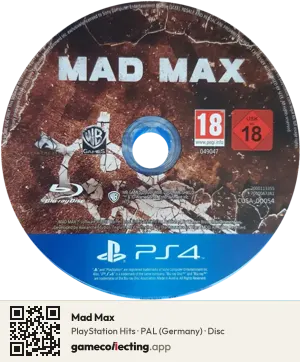 Mad Max PlayStation 4, PAL disc