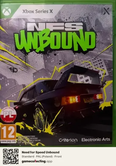 Need for Speed Unbound Xbox Series X, Poland box front