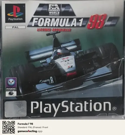 Formula 1 '98 PlayStation, France box front