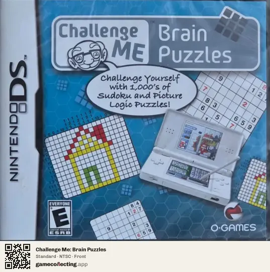 Challenge Me: Brain Puzzles Nintendo DS, NTSC box front