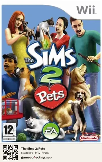 The Sims 2: Pets Nintendo Wii, PAL box front