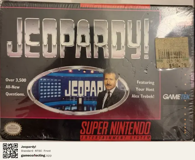 Jeopardy! Super Nintendo Entertainment System, NTSC box front