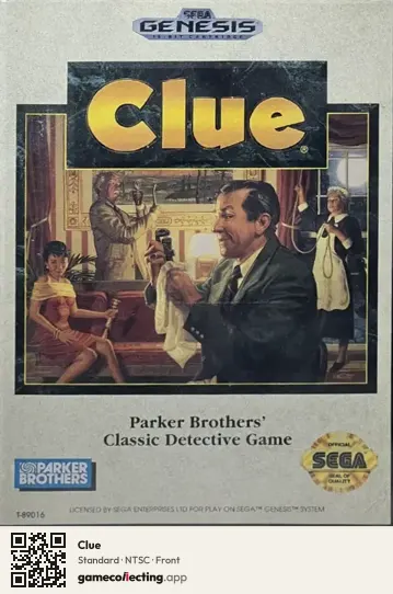 Clue Sega Mega Drive / Genesis, NTSC box front