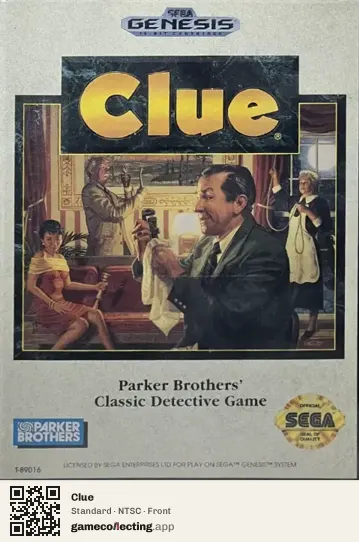 Clue Sega Mega Drive / Genesis, NTSC box front