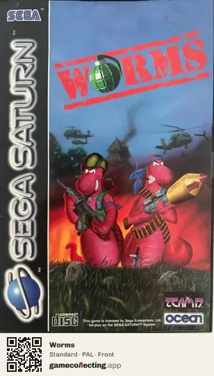 Worms Sega Saturn, PAL box front