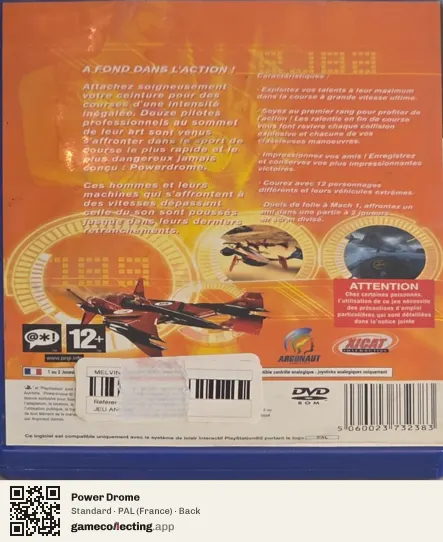 Power Drome PlayStation 2, France box back